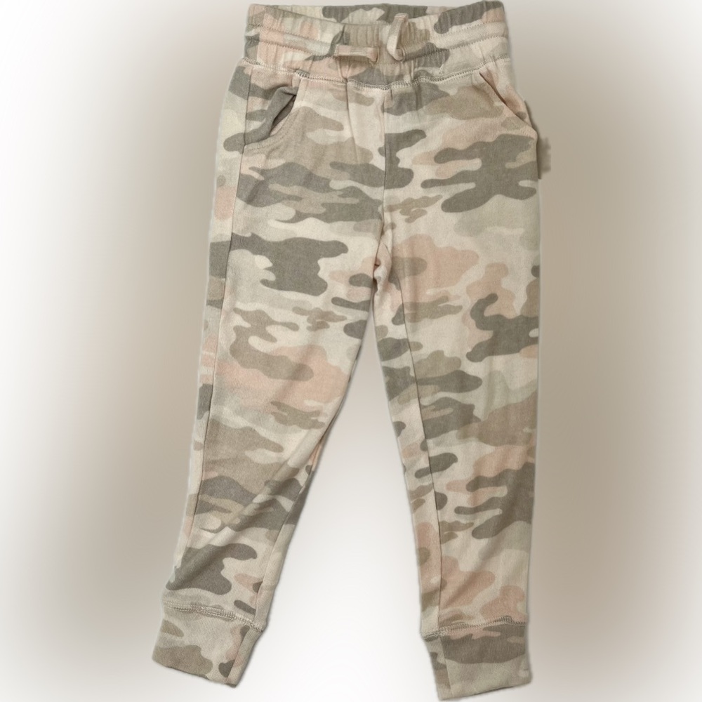 R+R Soft Brushed Camouflage Print Joggers Pink Sz XS